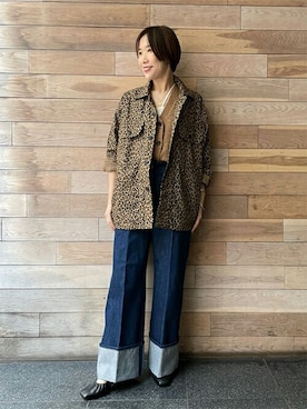 「CAL O LINE（キャルオーライン）のアイテム（ジャケット/アウター）」を使った、yasumotoさん（レディース・159cm）の春コーディネート