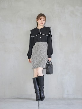 「tocco closet（トッコ　クローゼット）のアイテム」を使った、tocco closet_zozotownさん（レディース・163cm）の冬コーディネート