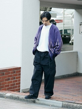 「Gramicci（グラミチ）のアイテム（カーゴパンツ）」を使った、HIRANAKAさん（メンズ・174cm）の秋コーディネート