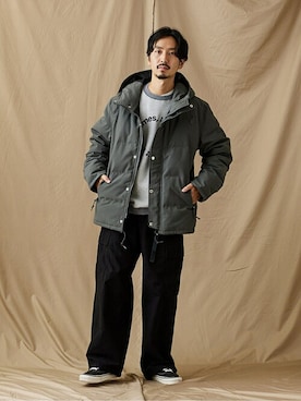 「JOURNAL STANDARD（ジャーナルスタンダード）のアイテム（ダウンジャケット/コート）」を使った、HIRANAKAさん（メンズ・174cm）の秋コーディネート