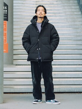 「JOURNAL STANDARD（ジャーナルスタンダード）のアイテム（ダウンジャケット/コート）」を使った、HIRANAKAさん（メンズ・174cm）の冬コーディネート