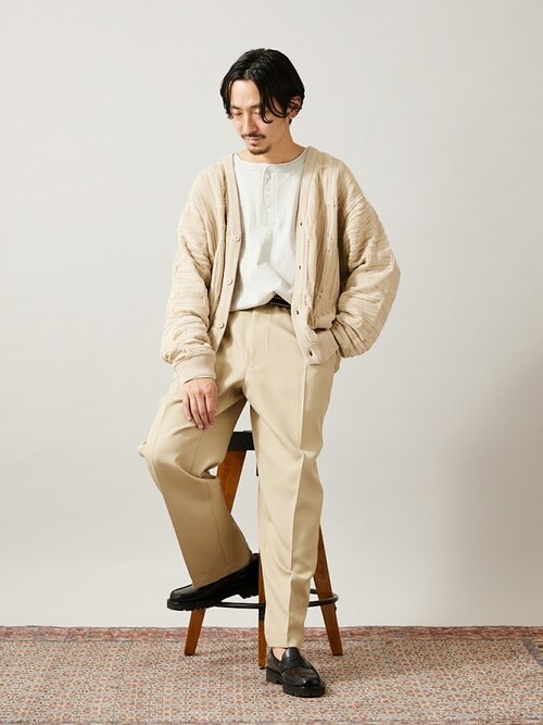 JOURNAL STANDARD - TOUJOURS  綿ローンヘンリーネックブラウス試着 JOURNAL STANDARD - TOUJOURS 綿ローンヘンリーネックブラウス