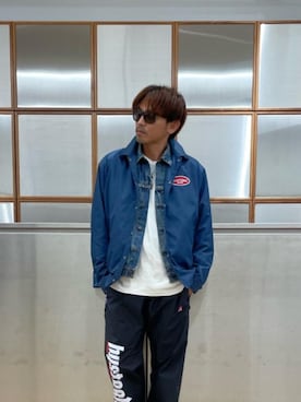 「Gジャン」｜「アイテム（ナイロンジャケット）」を使った、京都くんさん（メンズ・172cm）の秋コーディネート