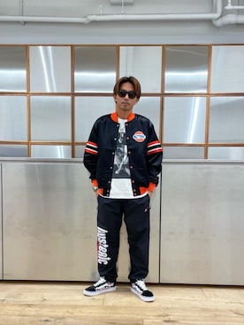 「アイテム（スタジャン）」を使った、京都くんさん（メンズ・172cm）の秋コーディネート