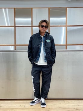 「HYSTERIC GLAMOUR（ヒステリックグラマー）のアイテム（ナイロンジャケット）」を使った、京都くんさん（メンズ・172cm）の秋コーディネート