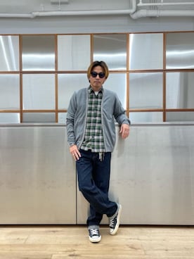 「HYSTERIC GLAMOUR（ヒステリックグラマー）のCIRCLE HEAD Tシャツ2PACS（Tシャツ/カットソー）」を使った、京都くんさん（メンズ・172cm）の秋コーディネート