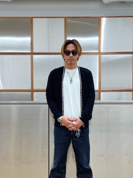 「HYSTERIC GLAMOUR（ヒステリックグラマー）のCIRCLE HEAD Tシャツ2PACS（Tシャツ/カットソー）」を使った、京都くんさん（メンズ・172cm）の秋コーディネート