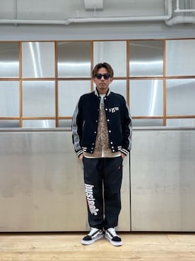 「HYSTERIC GLAMOUR（ヒステリックグラマー）のCIRCLE HEAD Tシャツ2PACS（Tシャツ/カットソー）」を使った、京都くんさん（メンズ・172cm）の秋コーディネート