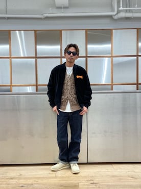 「HYSTERIC GLAMOUR（ヒステリックグラマー）のCIRCLE HEAD Tシャツ2PACS（Tシャツ/カットソー）」を使った、京都くんさん（メンズ・172cm）の秋コーディネート