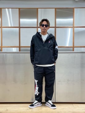 「HYSTERIC GLAMOUR（ヒステリックグラマー）のCIRCLE HEAD Tシャツ2PACS（Tシャツ/カットソー）」を使った、京都くんさん（メンズ・172cm）の秋コーディネート