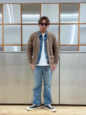 「HYSTERIC GLAMOUR（ヒステリックグラマー）の【26～28cm】サイドジップ ハイカットスニーカー（スニーカー）」を使った、京都くんさん（メンズ・172cm）の秋コーディネート