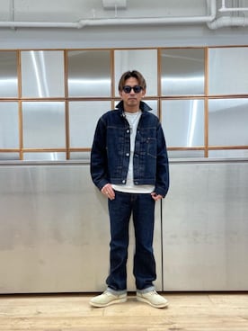 「HYSTERIC GLAMOUR（ヒステリックグラマー）のCIRCLE HEAD Tシャツ2PACS（Tシャツ/カットソー）」を使った、京都くんさん（メンズ・172cm）の秋コーディネート