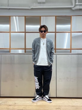 「HYSTERIC GLAMOUR（ヒステリックグラマー）のCIRCLE HEAD Tシャツ2PACS（Tシャツ/カットソー）」を使った、京都くんさん（メンズ・172cm）の秋コーディネート