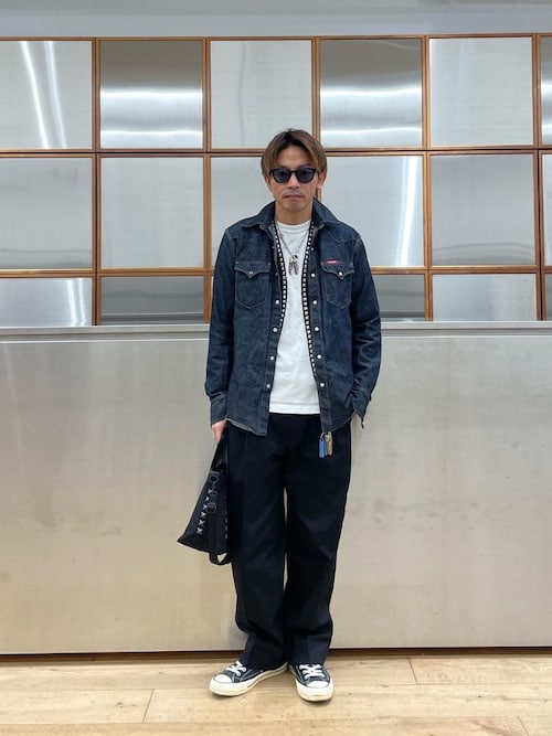 Amazon.co.jp: [SaganStyle] デニムシャツ 長袖 大きいサイズ
