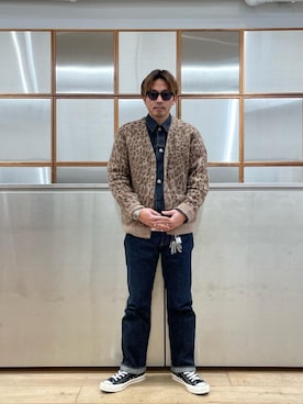 「HYSTERIC GLAMOUR（ヒステリックグラマー）の【26～28cm】サイドジップ ハイカットスニーカー（スニーカー）」を使った、京都くんさん（メンズ・172cm）の冬コーディネート