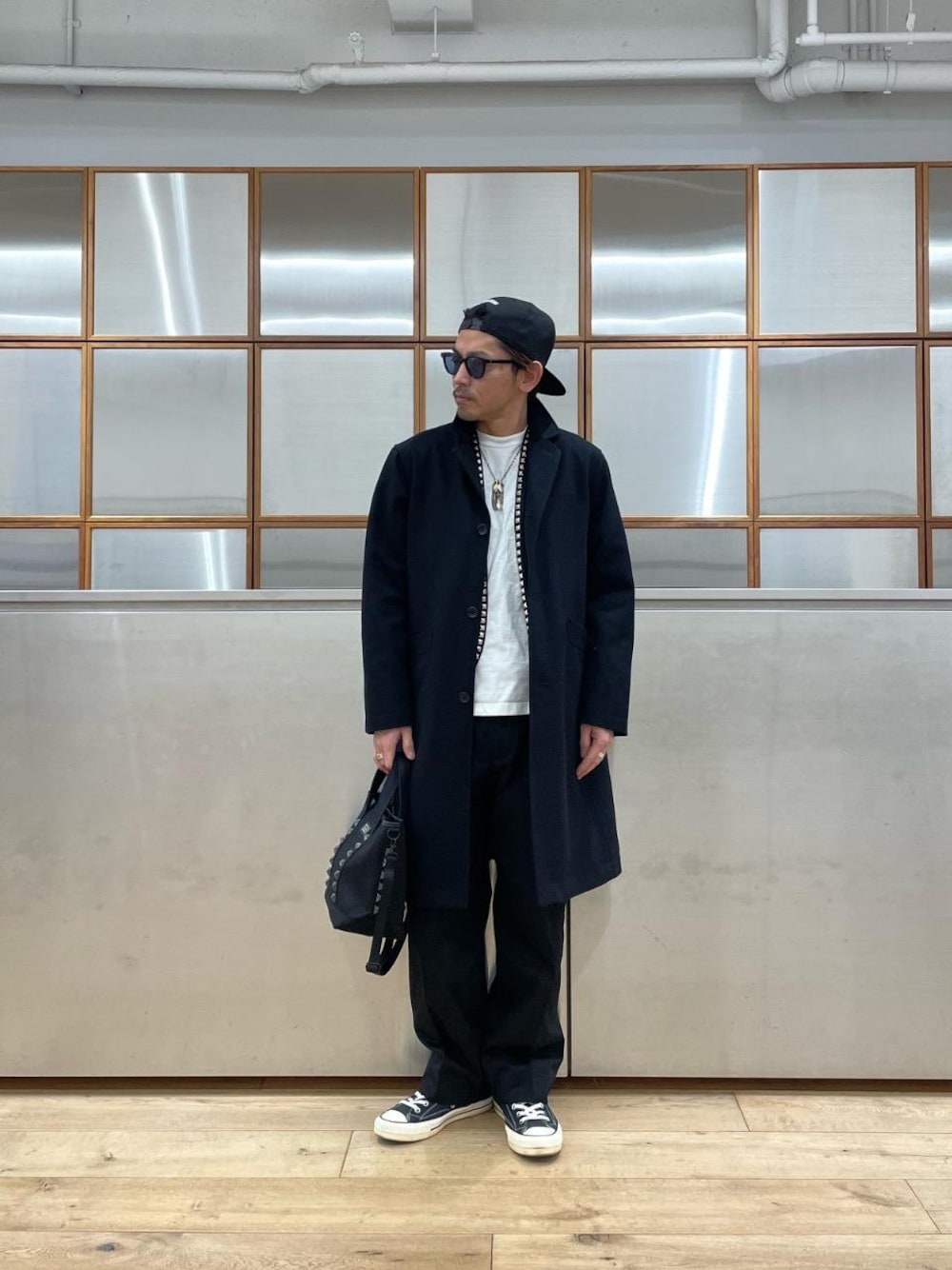 HYSTERIC GLAMOUR ダークブルーグレー チェスターコート Lサイズ チェスターコート（チェスターコート）｜HYSTERIC GLAMOUR