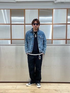 「ワイドパンツ 」｜「アイテム（ジャケット/アウター）」を使った、京都くんさん（メンズ・172cm）の冬コーディネート
