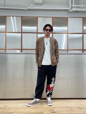 「アイテム（スウェットパンツ）」を使った、京都くんさん（メンズ・172cm）の冬コーディネート