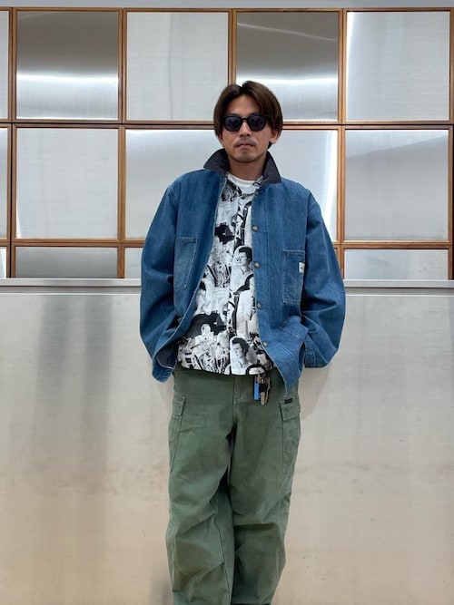 DENNIS MORRIS/BOLLOKS ANARCHY MIX柄 オープンカラーシャツ