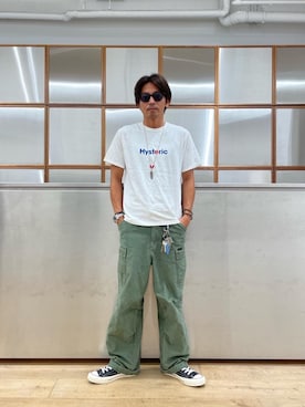 「HYSTERIC GLAMOUR（ヒステリックグラマー）のvoidoid（サングラス）」を使った、京都くんさん（メンズ・172cm）の夏コーディネート