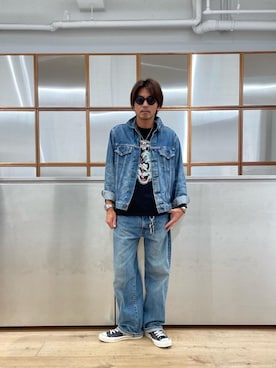 「アイテム（キーホルダー、ブラック系）」を使った、京都くんさん（メンズ・172cm）の夏コーディネート