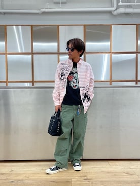 「アイテム（キーホルダー）」を使った、京都くんさん（メンズ・172cm）の夏コーディネート