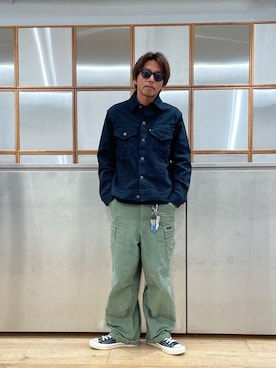 「アイテム（デニムジャケット）」を使った、京都くんさん（メンズ・172cm）の夏コーディネート