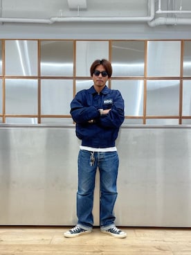 「アイテム（ミリタリージャケット）」を使った、京都くんさん（メンズ・172cm）の秋コーディネート