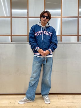 「アイテム（スタジャン）」を使った、京都くんさん（メンズ・172cm）の秋コーディネート