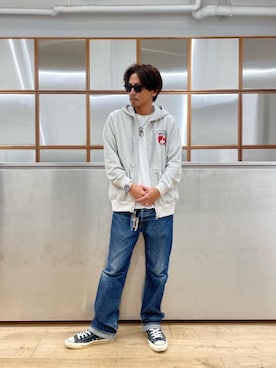 「アイテム（スタジャン）」を使った、京都くんさん（メンズ・172cm）の秋コーディネート