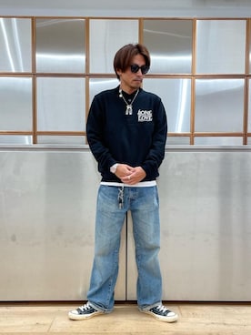 「アイテム（サングラス）」を使った、京都くんさん（メンズ・172cm）の秋コーディネート