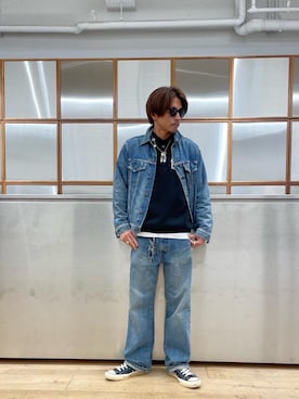 「HYSTERIC GLAMOUR（ヒステリックグラマー）のCIRCLE HEAD Tシャツ2PACS（Tシャツ/カットソー）」を使った、京都くんさん（メンズ・172cm）の秋コーディネート