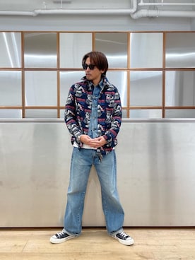 「HYSTERIC GLAMOUR（ヒステリックグラマー）のCIRCLE HEAD Tシャツ2PACS（Tシャツ/カットソー）」を使った、京都くんさん（メンズ・172cm）の秋コーディネート