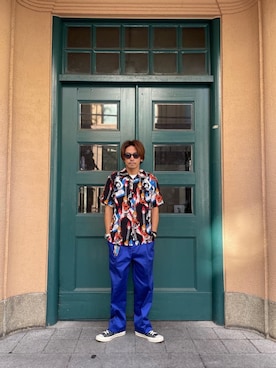 「HYSTERIC GLAMOUR（ヒステリックグラマー）の【26～28cm】サイドジップ ハイカットスニーカー（スニーカー）」を使った、京都くんさん（メンズ・172cm）の秋コーディネート