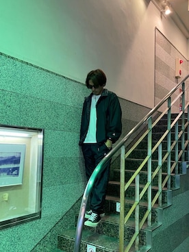 「HYSTERIC GLAMOUR（ヒステリックグラマー）のCIRCLE HEAD Tシャツ2PACS（Tシャツ/カットソー）」を使った、京都くんさん（メンズ・172cm）の秋コーディネート