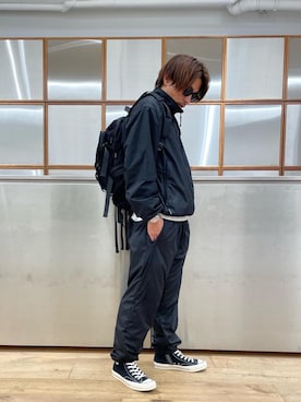 「HYSTERIC GLAMOUR（ヒステリックグラマー）の【26～28cm】サイドジップ ハイカットスニーカー（スニーカー）」を使った、京都くんさん（メンズ・172cm）の秋コーディネート