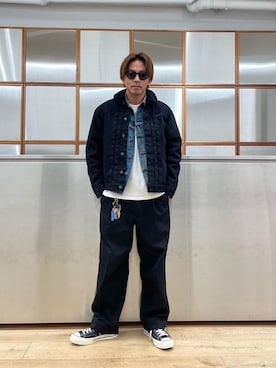 「アイテム（キーホルダー）」を使った、京都くんさん（メンズ・172cm）の秋コーディネート