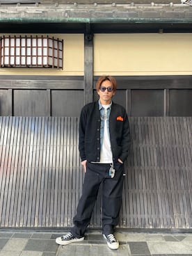 「アイテム（財布/小物）」を使った、京都くんさん（メンズ・172cm）の秋コーディネート