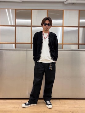 「HYSTERIC GLAMOUR（ヒステリックグラマー）のMARVIN Ⅱ（サングラス、ブラック系）」を使った、京都くんさん（メンズ・173cm）の夏コーディネート