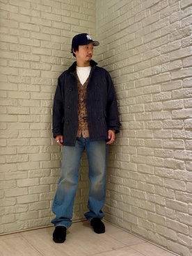 「ファー」｜「アイテム（その他アウター）」を使った、HIDEさん（メンズ・172cm）の秋コーディネート