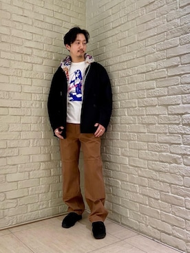 「HYSTERIC GLAMOUR（ヒステリックグラマー）のアイテム（その他アウター）」を使った、HIDEさん（メンズ・172cm）の冬コーディネート