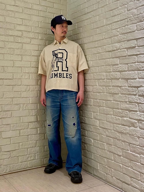 ☆即日発送☆ HG RUMBLES ワイドレギュラーカラーシャツ RUMBLES ワイドレギュラーカラーシャツ|HYSTERIC GLAMOUR MEN