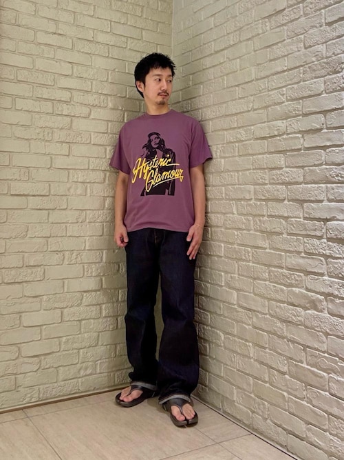 リジットストレートバギーデニムパンツ
