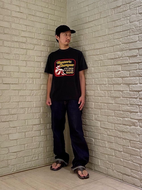 リジットストレートバギーデニムパンツ