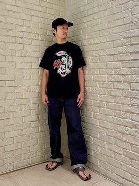 「アメカジ」｜HIDEさん（メンズ・172cm）の夏コーディネート