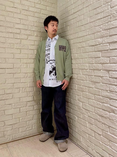 リジットストレートバギーデニムパンツ