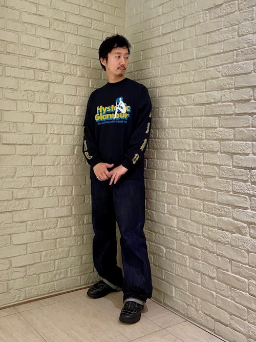リジットストレートバギーデニムパンツ（デニムパンツ