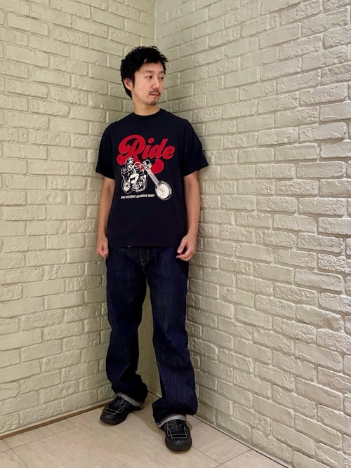 リジットストレートバギーデニムパンツ（デニムパンツ