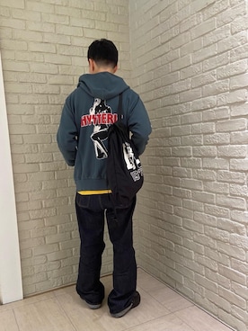 「アイテム（バックパック/リュック）」を使った、HIDEさん（メンズ・172cm）の秋コーディネート