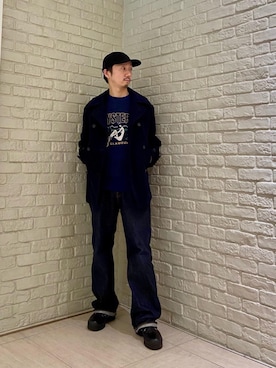 「アイテム（ピーコート）」を使った、HIDEさん（メンズ・172cm）の秋コーディネート